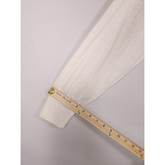 FP Beach by Free People Button Down Textured Sweater Top Ivory Size S Oversized - Picture 11 of 16